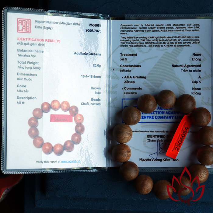 Vòng Trầm Hương Hạt Tròn | 16 Ly | Trầm Tốc Kiến Tự Nhiên Lâu Năm